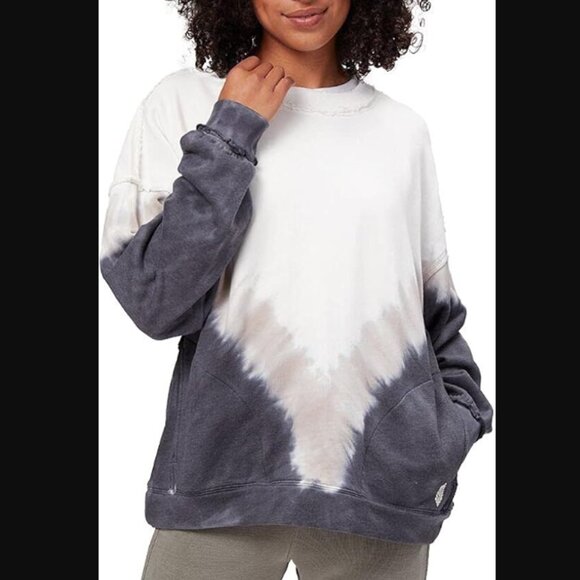 🎧 Free People Metti Ombre Crew Sweatshirt  | S (also fits M) - Picture 2 of 9